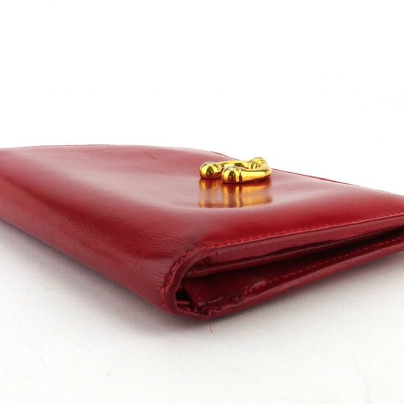 GUCCI two-fold wallet Horseshoe leather Auth used T17372 - Picture 8 of 9